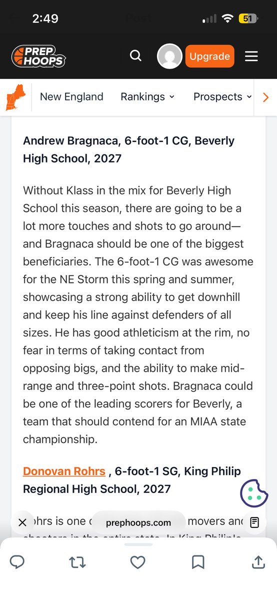 BeverlyHoops's tweet photo. @AndrewBrag 
Another Panther being recognized, Andrew who is a Swiss Army knife of a player and a senior Captain has taken over games single handedly all offseason! Big year incoming! https://t.co/lQfFAoA3My