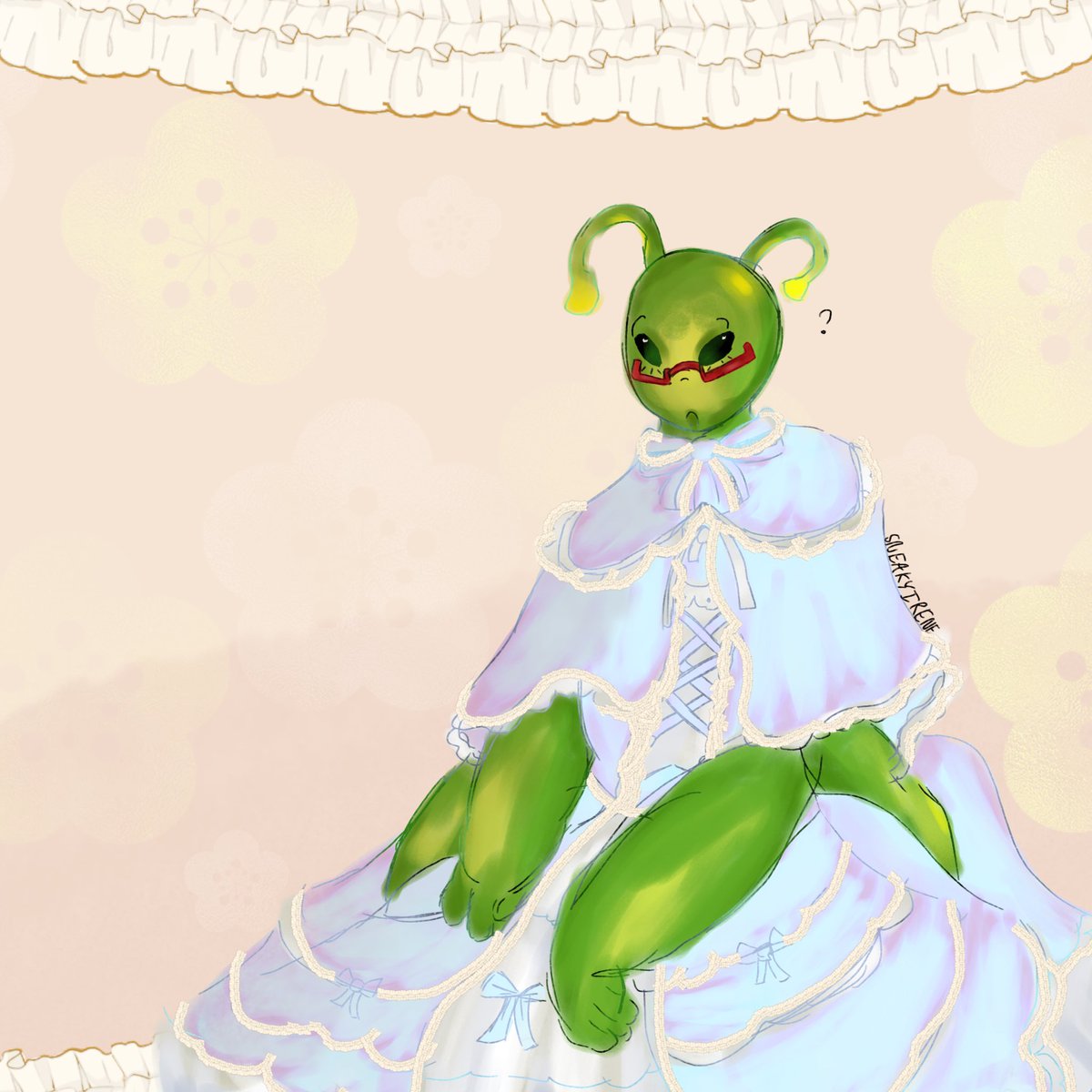 SneakyIrene's tweet photo. Why do people hate this guy
Anyways #martianfriend in Lolita fashion

#factattackadventures #faa #art https://t.co/uVhJlkoitW