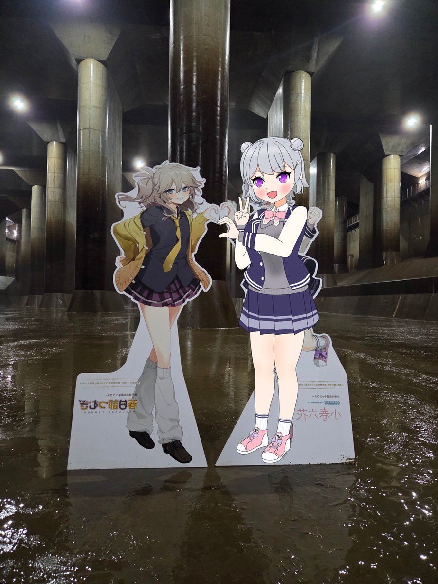 CHO_FZi31's tweet photo. 先週行ったこはつむ見学会で出あった二人のパネルと描いたこはるりの2ショット！
手の位置が低くて身長を会わせようとすると埼玉の「S」���なるのがポイント(描く前に確認しなかったｹﾞﾌﾝｹﾞﾌﾝ)！
#小春六花　#春日部つむぎ https://t.co/hqxebMSrgC