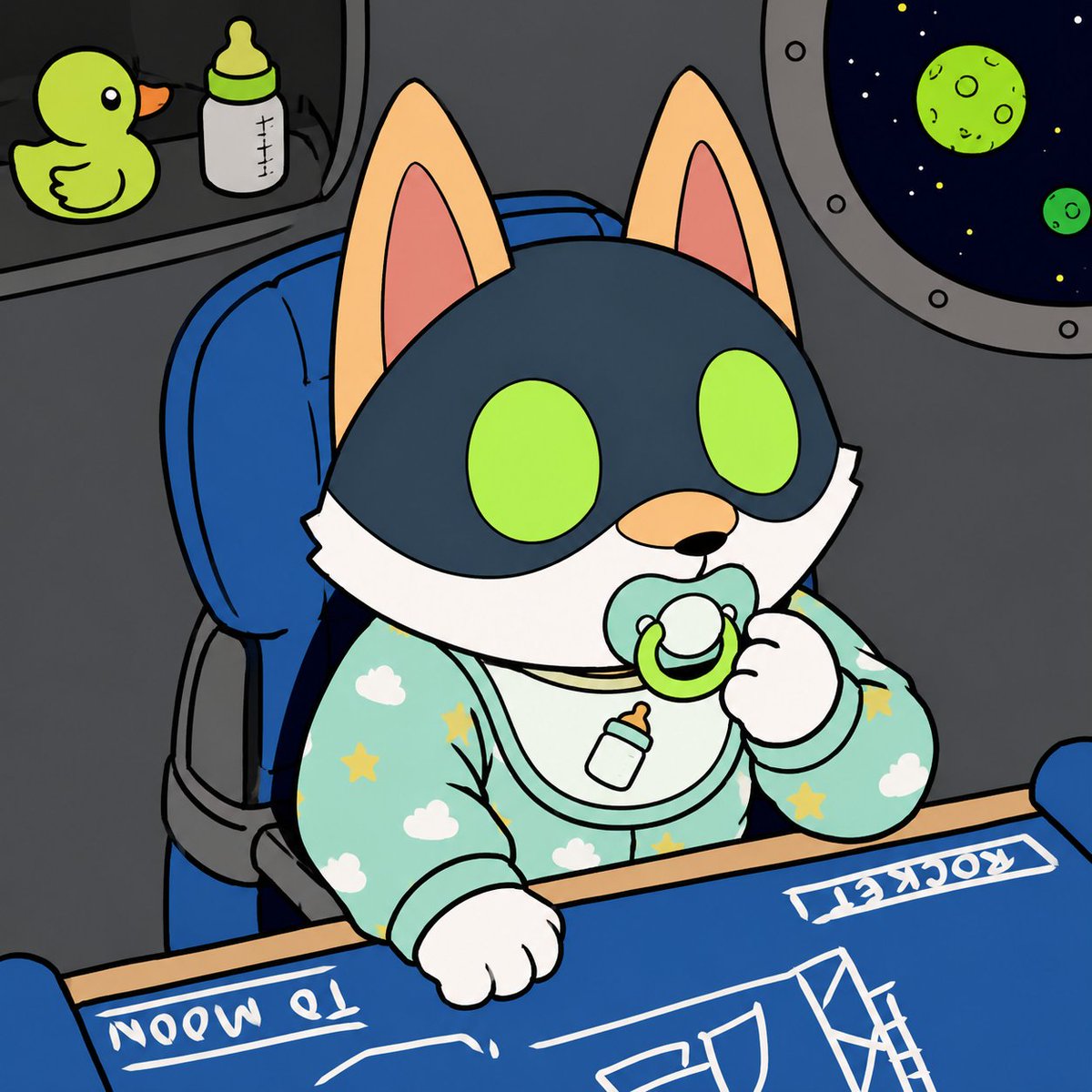 _BABYAI's tweet photo. Baby Artificial Inu's blueprint we're hand made by himself, Can you believe that? https://t.co/b8hMDQ0S6n