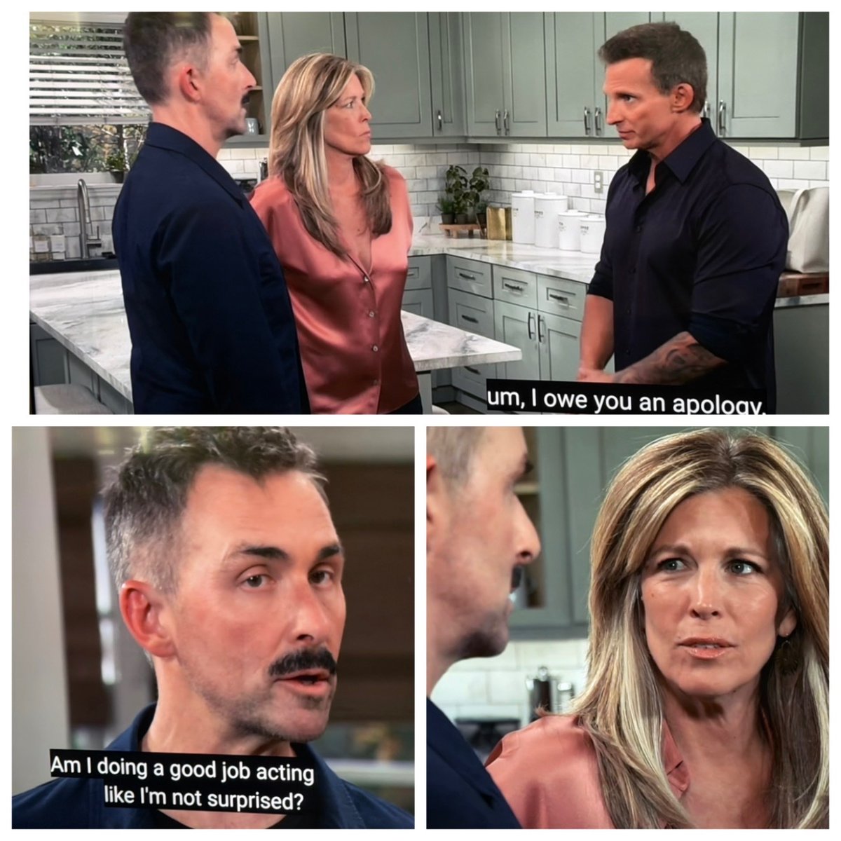 Carlyandava1's tweet photo. Jason came to see Carly and told Valentin he owns him an apology 
Valentin “ am I doing a good job acting like I am not surprised “
#Caradine #laurawright #jamespatrickstuart #steveburton https://t.co/V4FdLgcd2c