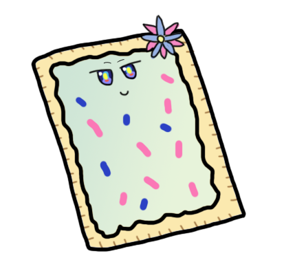 happtick's tweet photo. what kind of tart is a geshi tart?
(very american POV: whenever i think of the word 'geshi tart' pop-tarts kept coming to mind so ended up doodling geshi pop-tart today)
 #氷夏至美術部 https://t.co/HMMF61YuiU