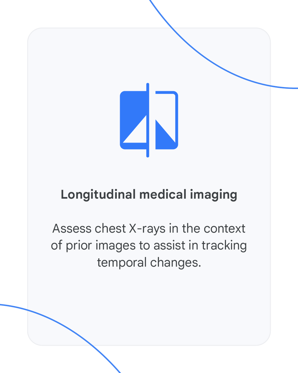 GoogleForHealth's tweet photo. What can developers build for health with MedGemma? See 7 potential use cases that developers can build. 🧵 https://t.co/0DnfT72Gdw