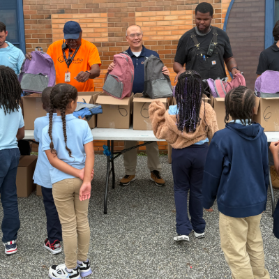 PhillyShipyard's tweet photo. Throughout August, HPSI employees and vendors helped provide 300+ backpacks filled with 2,800+ school supply items to the Penrose School community.

Thank you to everyone who supported the drive and our continued partnership with Penrose!
 
#BackToSchool #CommunityImpact https://t.co/X0XqOGXg4A