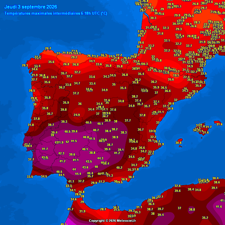 meteoensevilla's tweet photo. 🔥🌡️ Hoy, 3 de septiembre se registran máximas anuales en numerosos observatorios, con valores de calor extremo:

45,1 ºC en Sevilla-Tablada
44,5 ºC en Fuentes de Andalucía
44,4 ºC en Fuentelaliente
44,3 ºC en Morón y Andújar
43,8 ºC en Sevilla Aeropuerto... https://t.co/ENtXQsKHlF