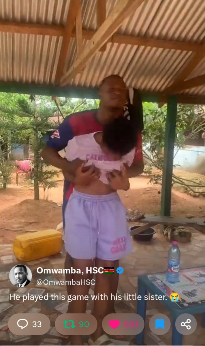 OmwambaHSC's tweet photo. Can you do this to your little sister or Bro? https://t.co/N91KzTbn5X