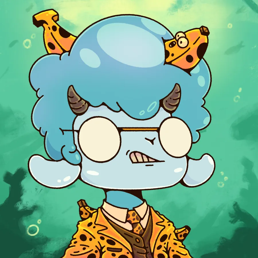 Butterdtoastnft's tweet photo. I love what @GoatsOfSolana is doing with their Art Switch. @DuckzzyOG just went live, and it's awesome!

It's really cool how each artist puts their own spin on it, and how different traits stand out for each one. One of my favorites from @DuckzzyOG is the banana jacket. https://t.co/GBq8Eoct1v