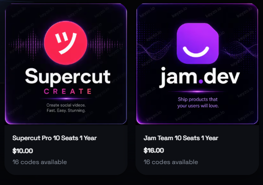 keyzo_io's tweet photo. 🚀 New products just dropped on https://t.co/ZPer2ejf47 :

🎬 https://t.co/f4Z2IfElCX Pro — 10 Seats / 1 Year — $10
🟣 https://t.co/eCzGHD4YB1 Team — 10 Seats / 1 Year — $16
Instant delivery after payment. Limited stock available.

→ https://t.co/0OVlCIwCEJ https://t.co/LkKXDAT51S