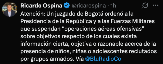 MikyRodriguezO1's tweet photo. Qué raro! Cuando el @COL_EJERCITO está a punto de atrapar a Mordisco y Calarcá, un juez corrupto sale a lavarles los crímenes. No se dejen engañar con el cuento de los niños; con eso los narcoterroristas han evitado ser atrapados en 3 gobiernos.
Vía: @ricarospina https://t.co/SquC0DXlEl