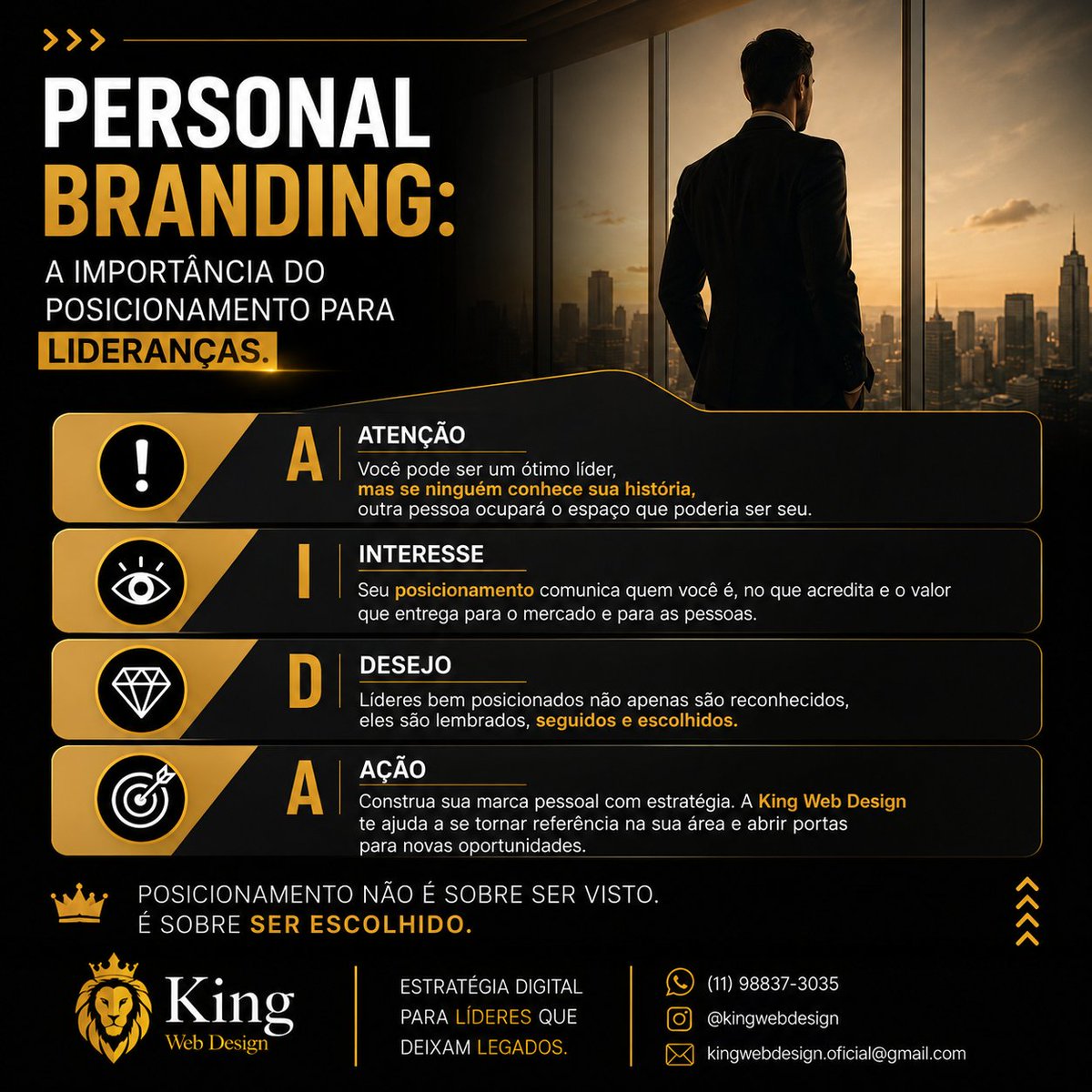 kingwebdesign20's tweet photo. Liderança não é apenas sobre o que você entrega, mas sobre como o mercado percebe o seu valor. Construa uma marca pessoal que seja lembrada, respeitada e escolhida.

#PersonalBranding #Liderança #PosicionamentoDigital #KingWebDesign https://t.co/RfffoPkdhx