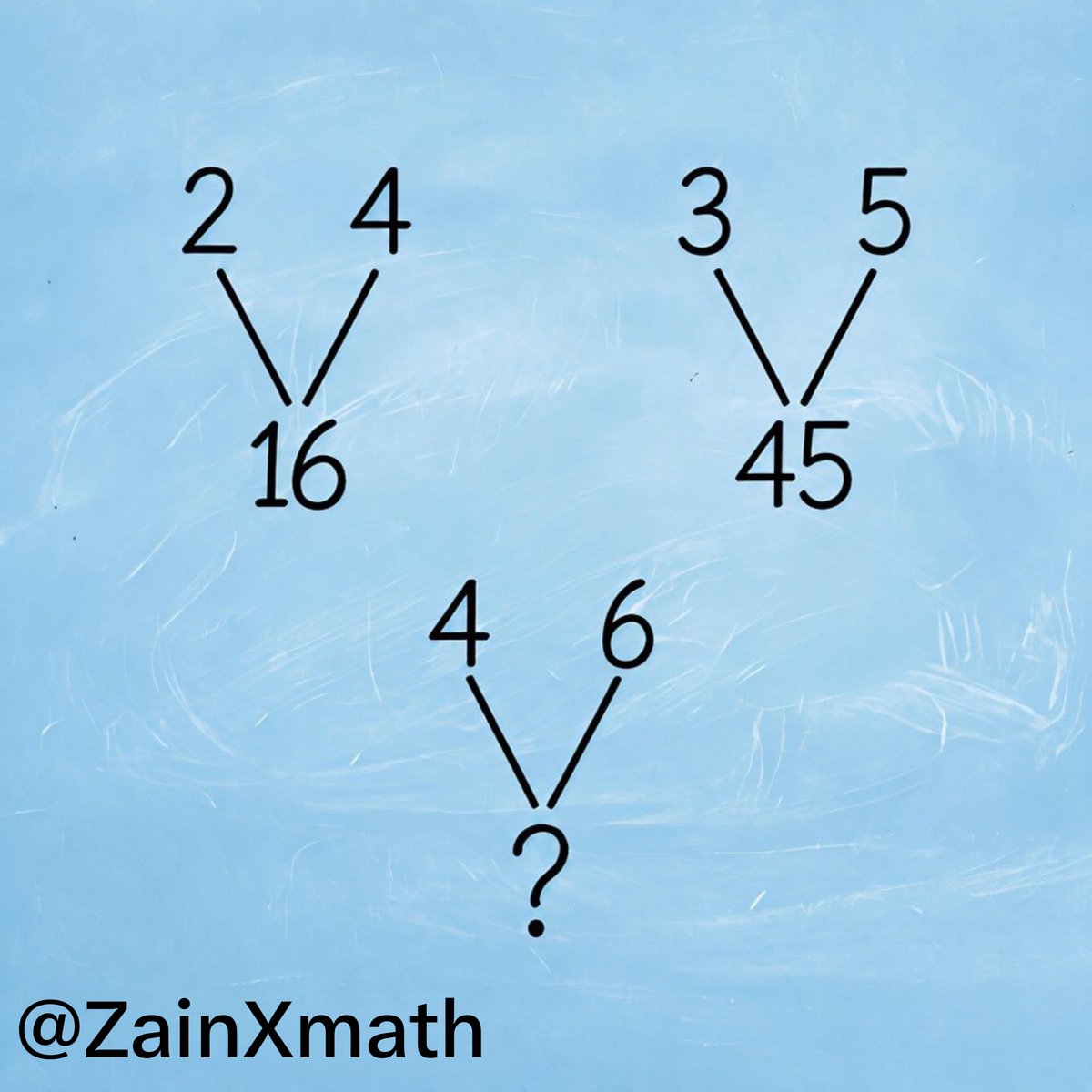 ZainXmath's tweet photo. Find the missing number. https://t.co/z21nUP5wdm