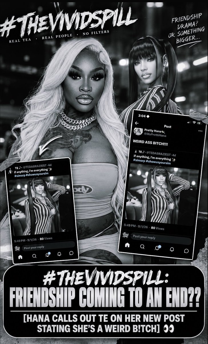 THEvividspilled's tweet photo. A simple post from TE somehow turned into a full-blown callout, with HANA labeling her a “WEIRD ASS BITCH” 👀 What happened behind the scenes to get these two here?! Are we watching a friendship officially FALL APART? https://t.co/i360cBTfnj