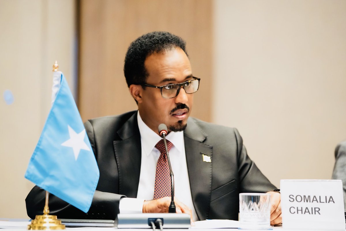 AmbGamal's tweet photo. Honored to chair the inaugural Horn of Africa Trade Ministers’ Meeting in Addis Ababa today under the @HoAInitiative. Joined by Trade Ministers from Djibouti, Ethiopia, Kenya and South Sudan, alongside representatives from Sudan and key development partners. We agreed to enhance trade facilitation, remove cross-border barriers, and establish the HoA Trade Facilitation Roadmap and Committee to advance regional trade and economic growth.