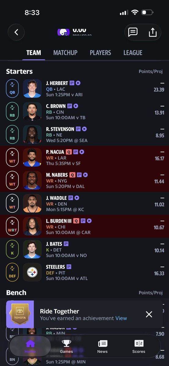 _MrMondayNight_'s tweet photo. @The_Oddsmaker Hey Sean, we just got done listening to your most recent podcast. Appreciate your insight each year and throughout the summer. Finished my draft last week. 12 team. Half PPR from the nine spot. https://t.co/ZNeJG6U903