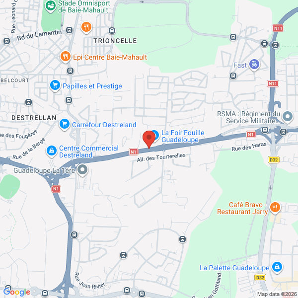 AcciWaze's tweet photo. 🕒 03/09/2026 15:02 - #accident

⚠️ Accident signalé sur la route N1 à Baie-Mahault. Prudence.
Suivre l'évolution de l'incident sur les routes de #Guadeloupe.
🔗 https://t.co/K9HwFFw5g7
#sécuritéroutière https://t.co/GRLXeZpJRG