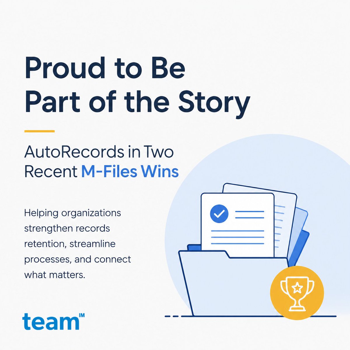 TEAMInformatics's tweet photo. We’re proud to see AutoRecords for M-Files playing a role in two recent M-Files customer success stories.
From helping P38 strengthen records retention and bring scattered content into one system to supporting Holmes Murphy’s connected.
Read more: https://t.co/tSZtFHfPmL https://t.co/IBsAa1H3g2