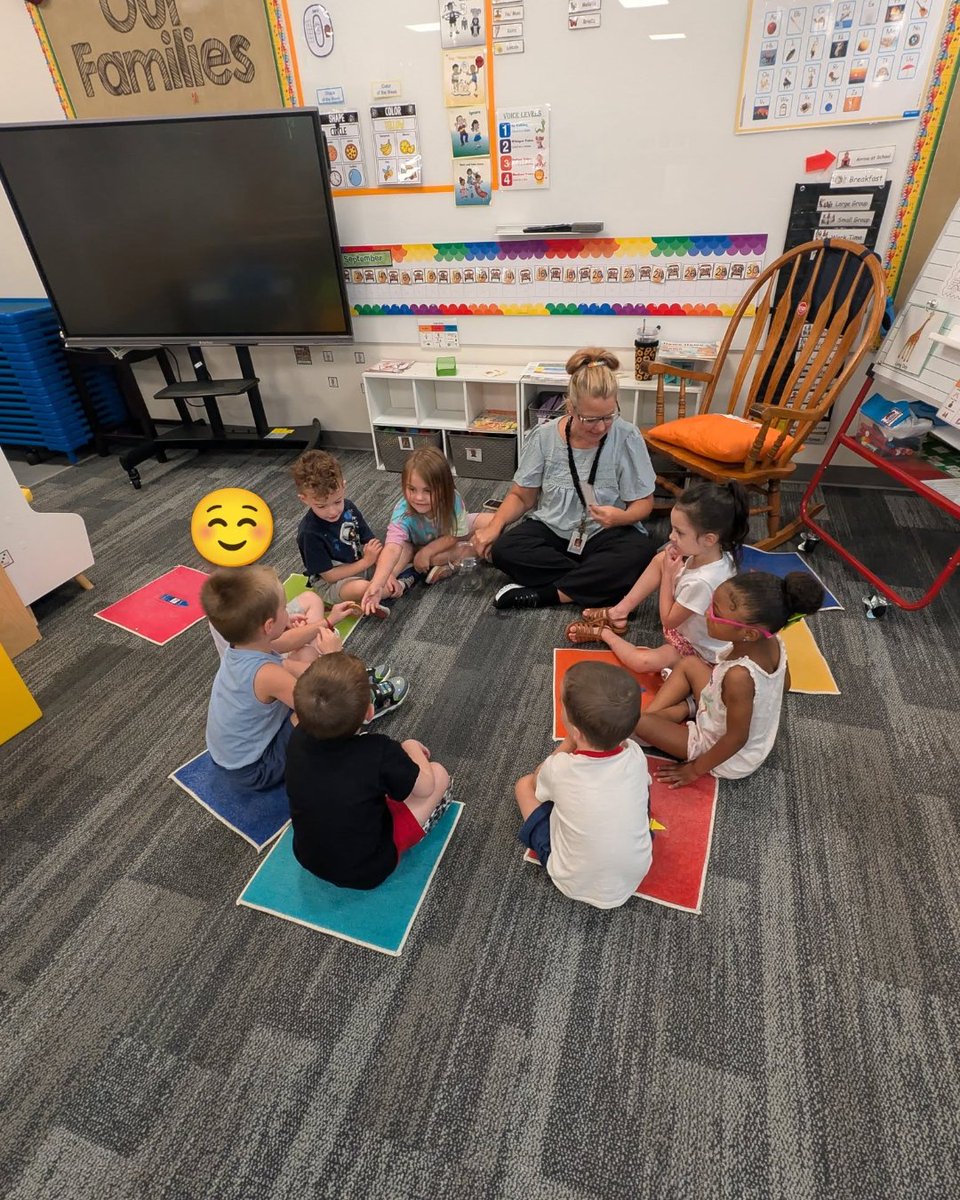 AN_ELC_CB's tweet photo. Mrs. Simons' classroom played "Who Stole the Cookie From the Cookie Jar" to learn each other's names.

#WeAreELC https://t.co/7l9nBo8fnE