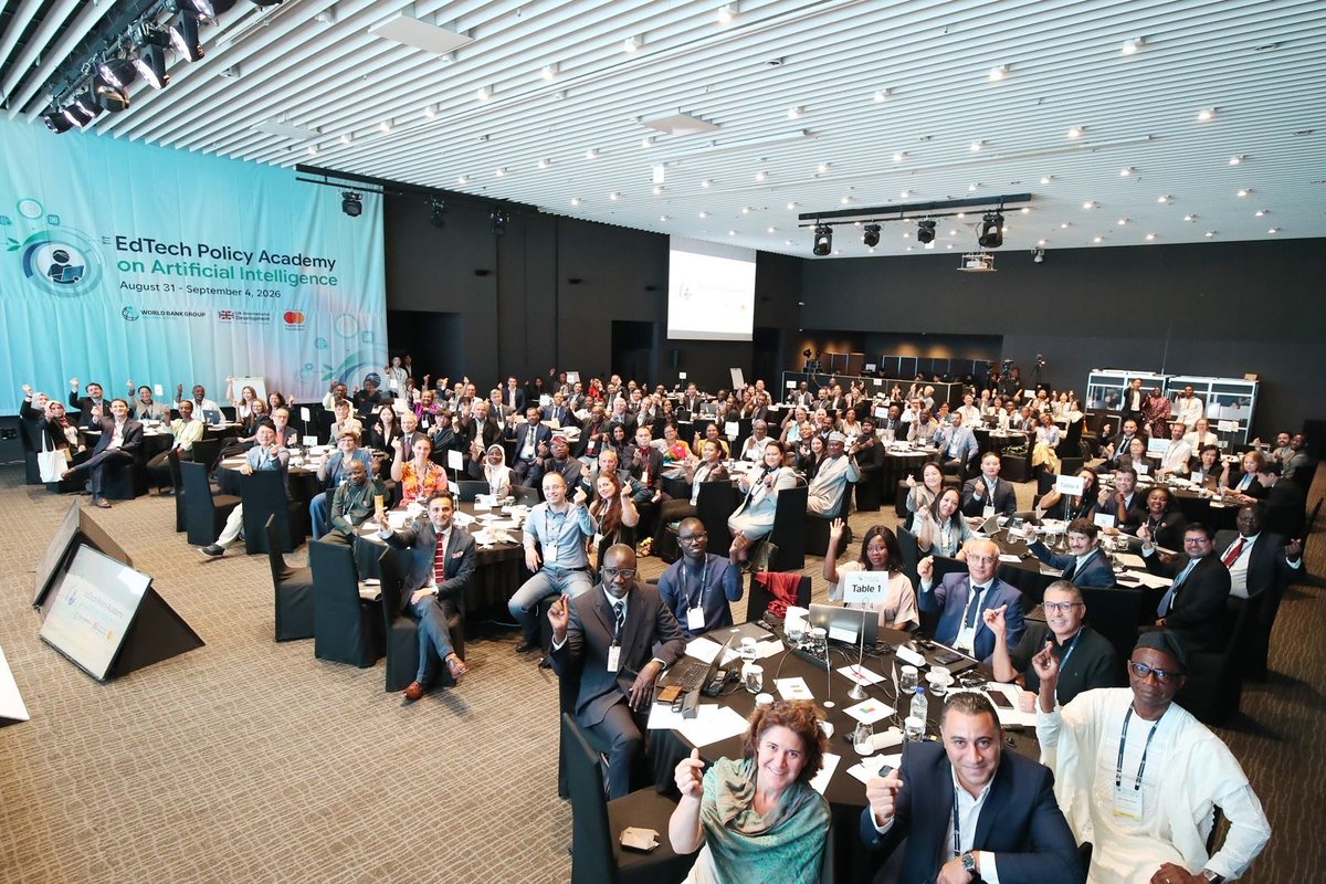 WBG_Education's tweet photo. From big questions to practical solutions: the @WorldBankGroup EdTech Policy Academy is underway in Seoul, helping policymakers shape inclusive, responsible education and skills systems for the future. #EducationWorks https://t.co/Iqch3A31GM @MastercardFdn https://t.co/xjhDJnx38Q