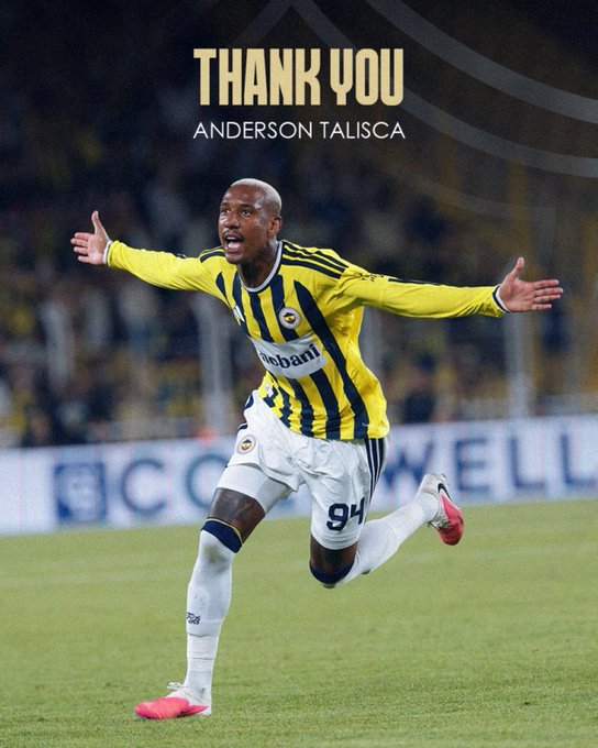 KIsakoca88030's tweet photo. 🔥 SON DAKİKA  🔵🟡 Al Jazira, Fenerbahçe’den Anderson Talisca’yı bedelsiz olarak resmen kadrosuna kattı! https://t.co/0YzytdUR1j
