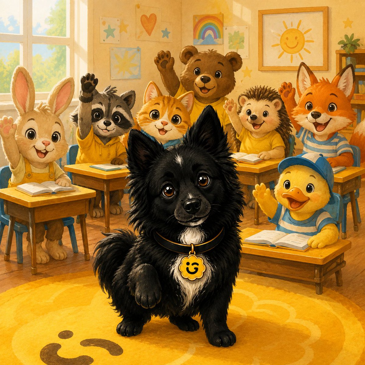 socksgigglebnb's tweet photo. Class roll call:

The memers are here.
The dog lovers are here.
The people who believe free learning matters are here.
Max is definitely here.

$SOCKS gives all four groups one classroom on BNB Chain. What are you bringing to class? https://t.co/lbMAoIaSno