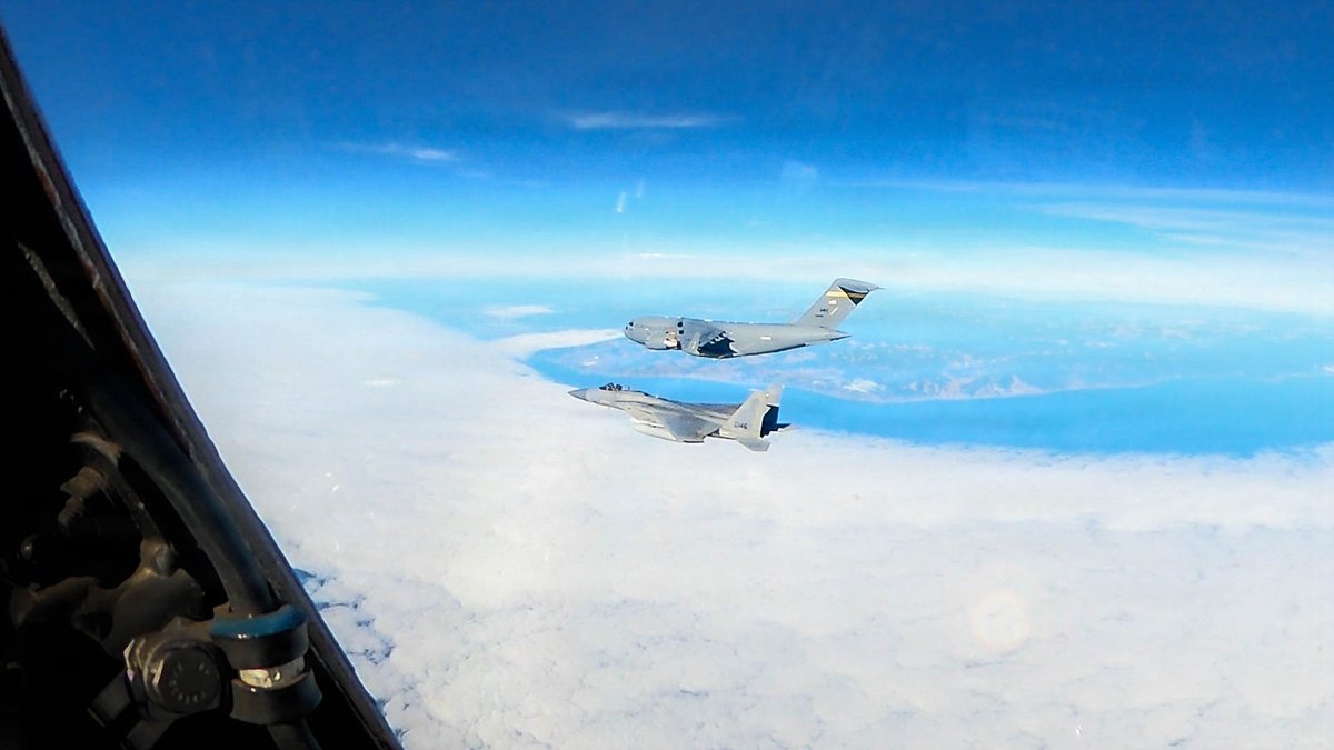 NORADCommand's tweet photo. #ExerciseAMALGAMDART brought together integrated forces from across NORAD to respond to simulated threats from the eastern and western approaches to North America and face cruise missile defense scenarios from 3 Wing Bagotville, Quebec.

Through integrated, realistic training, we remain ready to defend North America against modern air-domain threats.

Read more: https://t.co/ppM48ZrOEu

#WeHaveTheWatch