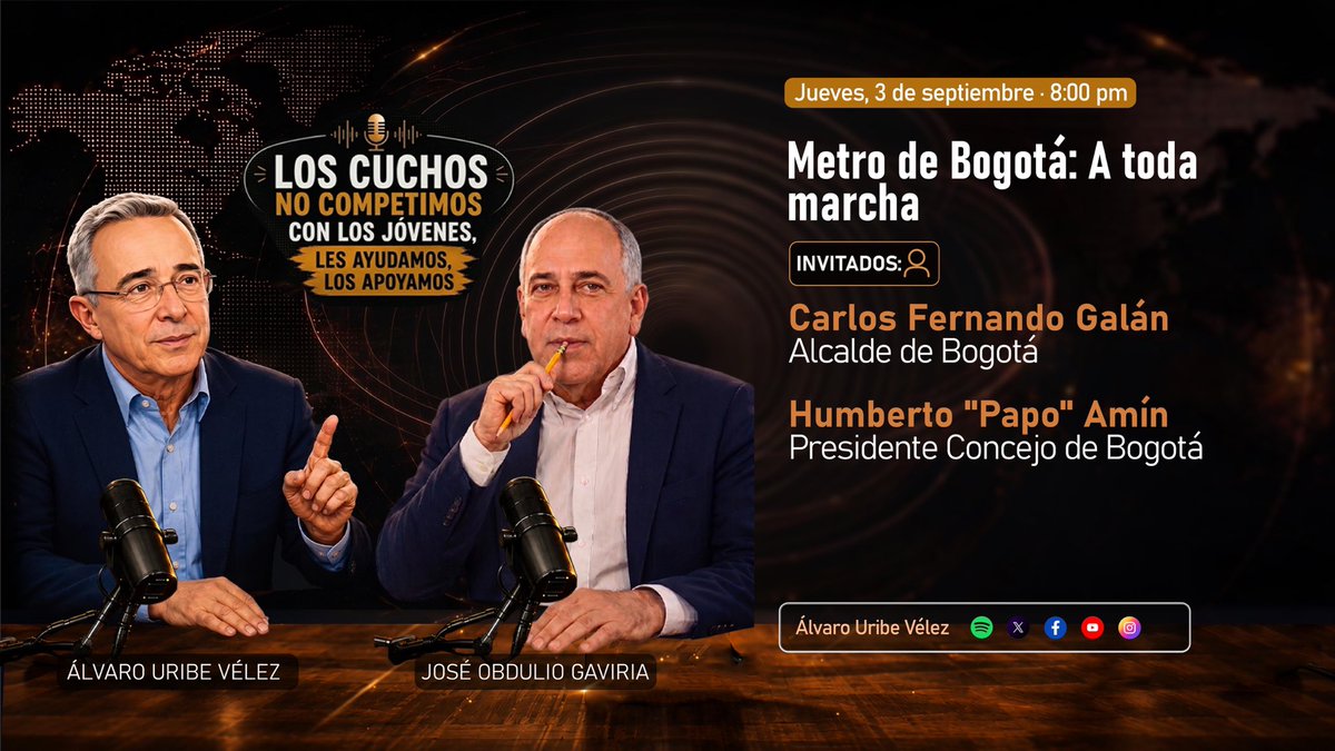 AlvaroUribeVel's tweet photo. Enlace transmisión: https://t.co/HztG3xKq8t https://t.co/z3M5zBlSRG