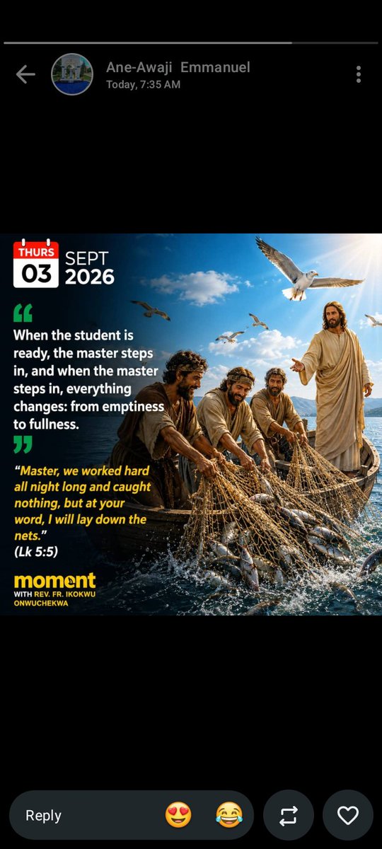 DabuunaConsy's tweet photo. When Jesus steps into the boat... https://t.co/jSZNopvvcF
