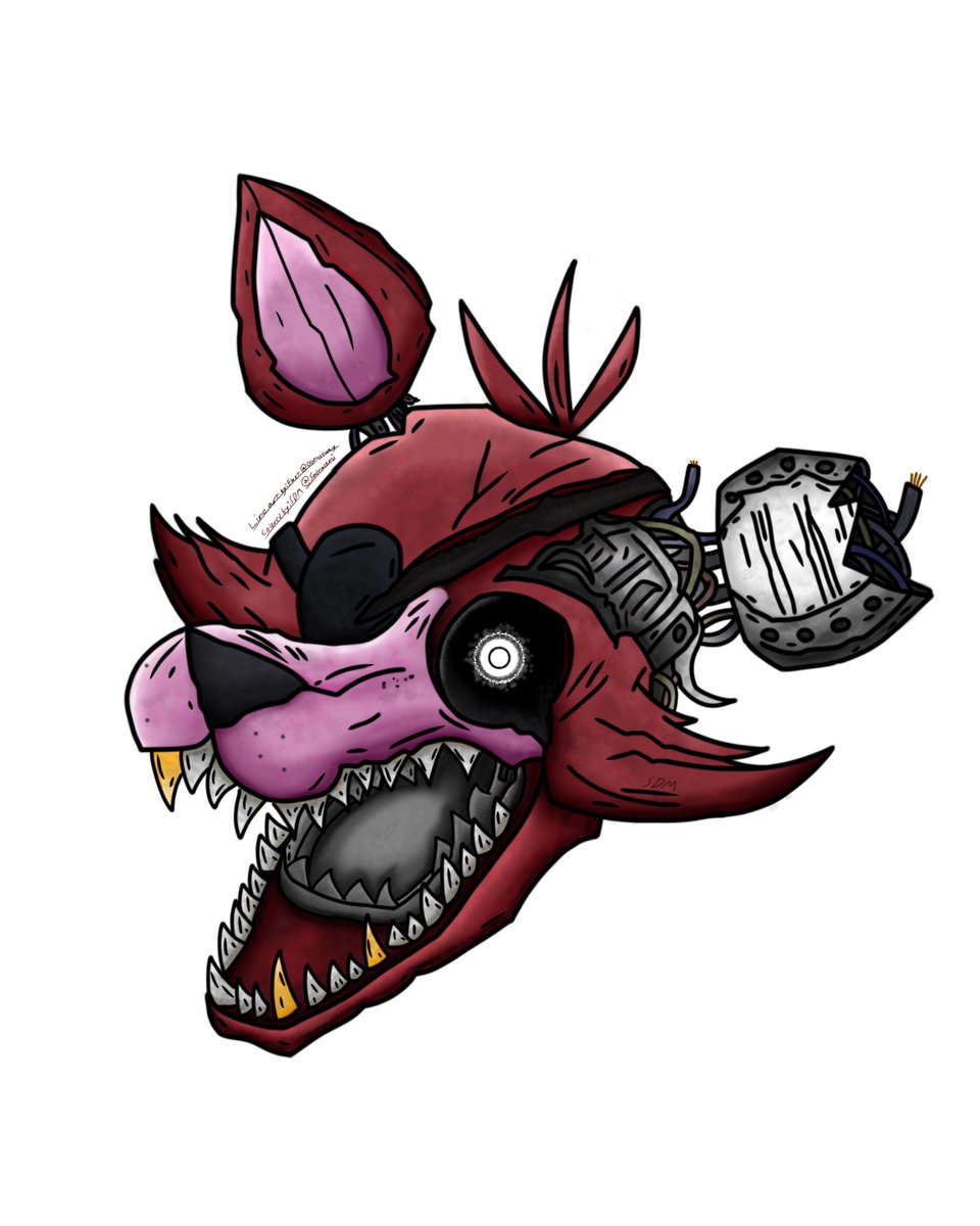 Sadmaskmj's tweet photo. (Repost) Originally made by @OGFleetWay, now with a new coat of paint and skills behind it. #fnafanart #fnaf #foxy #digitalart #art https://t.co/pouAnh0wQb