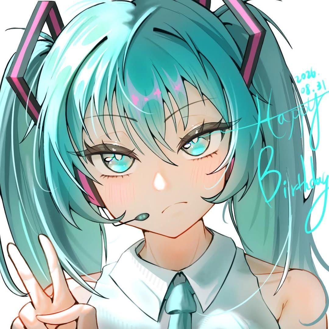 iwillbefat's tweet photo. A late happy birthday to Miku!
(I want to finish this earlier but I've been too busy😭😭😭😭😭)
#illustration #Miku https://t.co/eYdw7NZzva