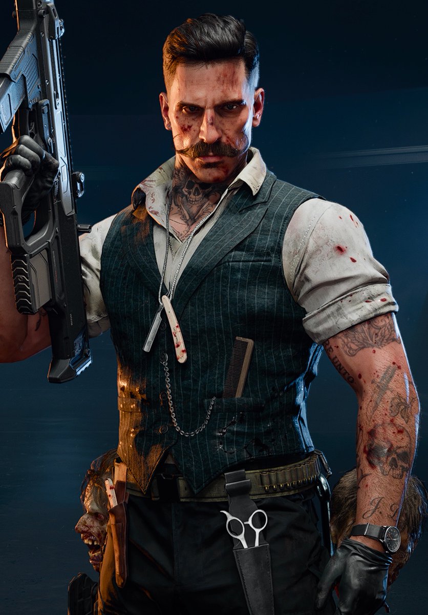 awesumzombiefac's tweet photo. Zombies fans: “Yeah man, I wanted Millennial Barber Richtofen as a reward in my zombies themed event pass.” https://t.co/kMgvN73uey
