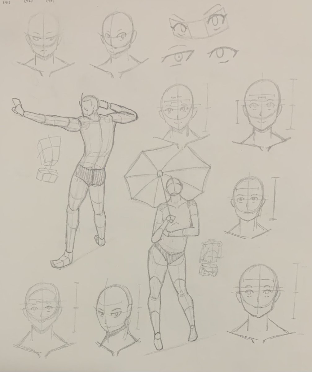 basikcrow's tweet photo. Learning to construct faces is not for the weak let me tell you 🧎 It’s definitely going to take time, but I will be able to craft original faces sooner rather than later! I also can’t wait to develop my art style 🥹

#art #sketch https://t.co/e1GzTH4CAI