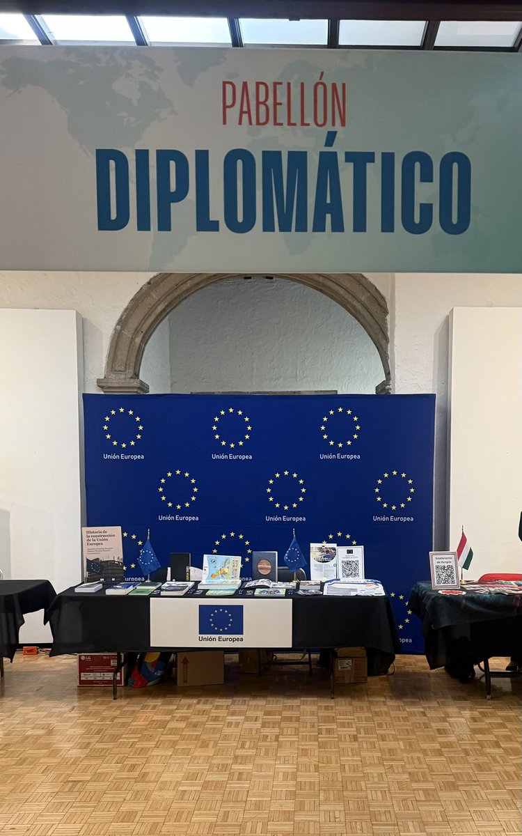 UEenMexico's tweet photo. 📚 ¡La UE 🇪🇺 está presente en la #14FLRI26!

Visita nuestro stand en el Pabellón Diplomático, descubre publicaciones sobre Europa y conoce más sobre las oportunidades que ofrece el programa #ErasmusPlus. 🎓🌍

📌 Te esperamos del 3 al 5 de septiembre en el @imatiasromero. https://t.co/Ic7AT7Mn3a