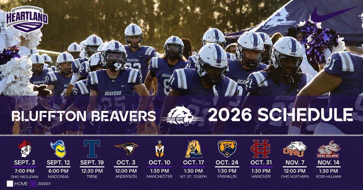 BlufftonFB's tweet photo. BLUFFTON BEAVERS FOOTBALL IS BACK!
Tonight at 7:00 PM Bluffton travels to Ohio Wesleyan to kick off the 2026 Season. Tune in tonight on the live stream and don’t forget to join us next week for our Home Opener!
https://t.co/iz8ITDeBQN
#EmbraceTheProcess https://t.co/4ZG7GyhhTG