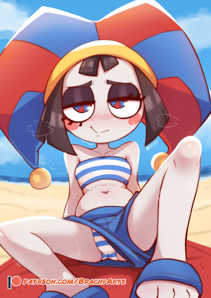 BrachyZoid's tweet photo. Here's this beach scene's other POV with Pomni and Ragatha https://t.co/W6NOHIYdaN