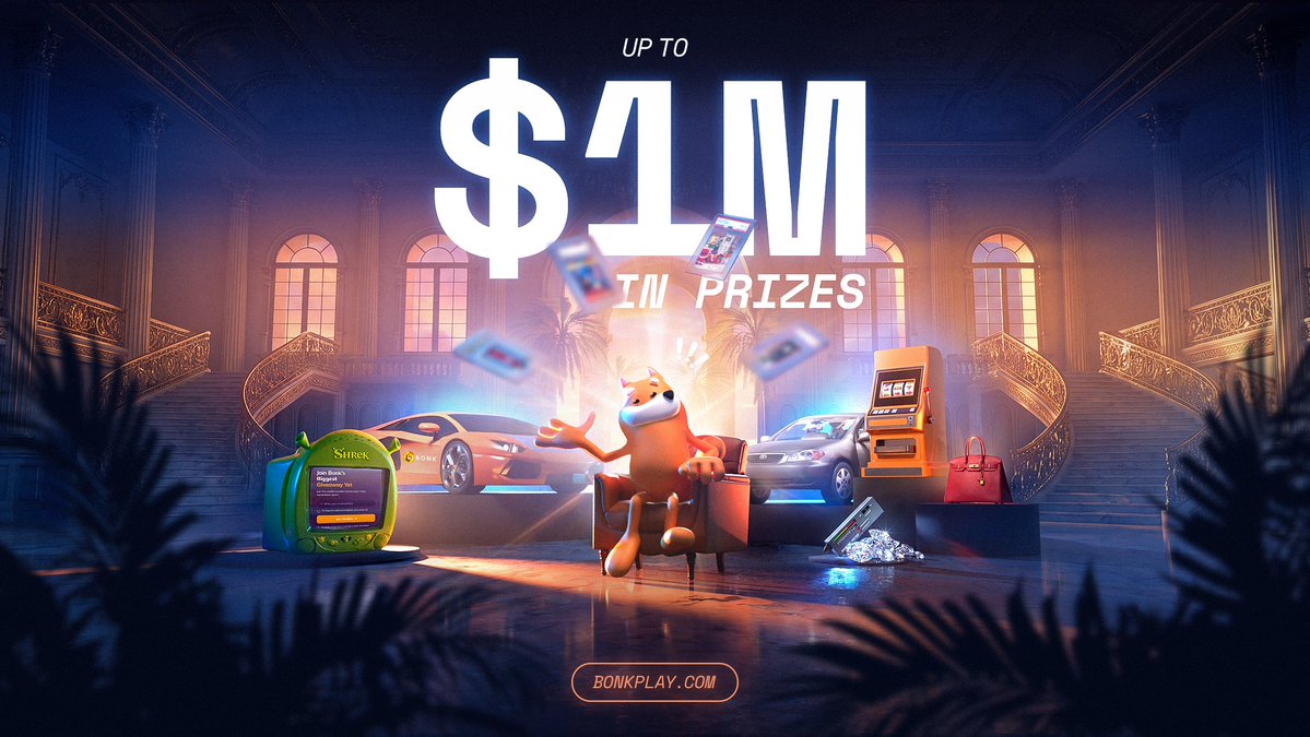 bonk_inu's tweet photo. BONKplay is giving away up to $1M in prizes ❗❗❗

All the way from a Lambo to a Toyota Corolla, there's something in there for everyone.

Play here: https://t.co/21d5q28Qpa https://t.co/uWtrIH2znT