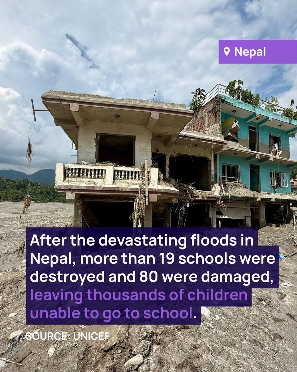 AllHandsHearts's tweet photo. 🎒 Getting children back to school is not the final step of recovery. It is one of the things that makes recovery possible. Following devastating floods in Nepal, thousands of kids have had their education disrupted. We’re launching a $5M campaign to rebuild 20 schools in Nepal.

💌 Read the full letter from AH&H Chief Engagement Office, Nicolette Koeman, & see how you can help:
https://t.co/gPGO0ZIEHJ