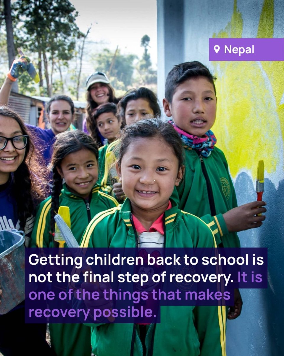 AllHandsHearts's tweet photo. 🎒 Getting children back to school is not the final step of recovery. It is one of the things that makes recovery possible. Following devastating floods in Nepal, thousands of kids have had their education disrupted. We’re launching a $5M campaign to rebuild 20 schools in Nepal.

💌 Read the full letter from AH&H Chief Engagement Office, Nicolette Koeman, & see how you can help:
https://t.co/gPGO0ZIEHJ