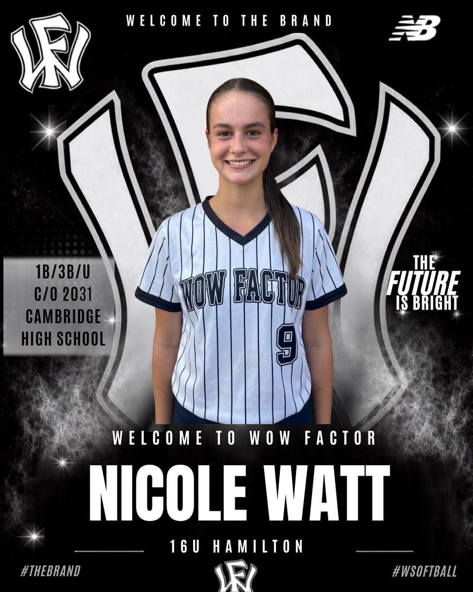 WowFactor16u's tweet photo. These two versatile ballers are coming back! 🖤🩶

Welcome to #TheBrand Sophia and Nicole!

We are excited to welcome you both to the Wow Factor 16u Hamilton team. 

We can't wait to watch you both shine this season! 🥎

#WFSoftball #WowFactor #16uHamilton #NewBalance https://t.co/t1qWBAIKpl