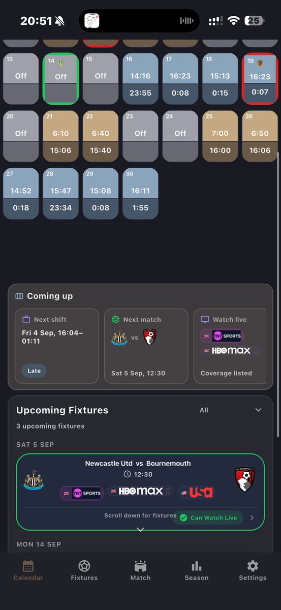 Rotamatch's tweet photo. Newcastle fans we got you! Watch games or go to games? Let us work out which games you can see this season
Calendar app Rotamatch works it out around your work schedule. Download now ๐ฑ๐
https://t.co/KVsiJrpvYb
#nufc #football #sjp #livefootball #livescores #epl #fpl #app https://t.co/gr8vQAoahc