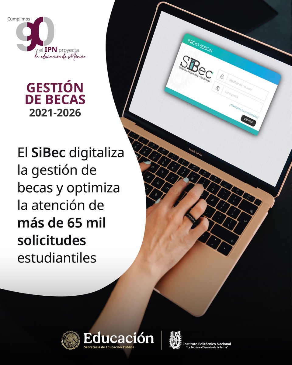 IPN_MX's tweet photo. ✨Con la creación del #SiBec se consolidó la transformación digital del proceso de becas que mejora la calidad del servicio al reducir tiempos de atención, optimizar la gestión de más de 65 mil solicitudes y generar beneficios ambientales. 📈
#IPN90 #EducaciónIPN #BecasIPN https://t.co/z8qk4MOlIz