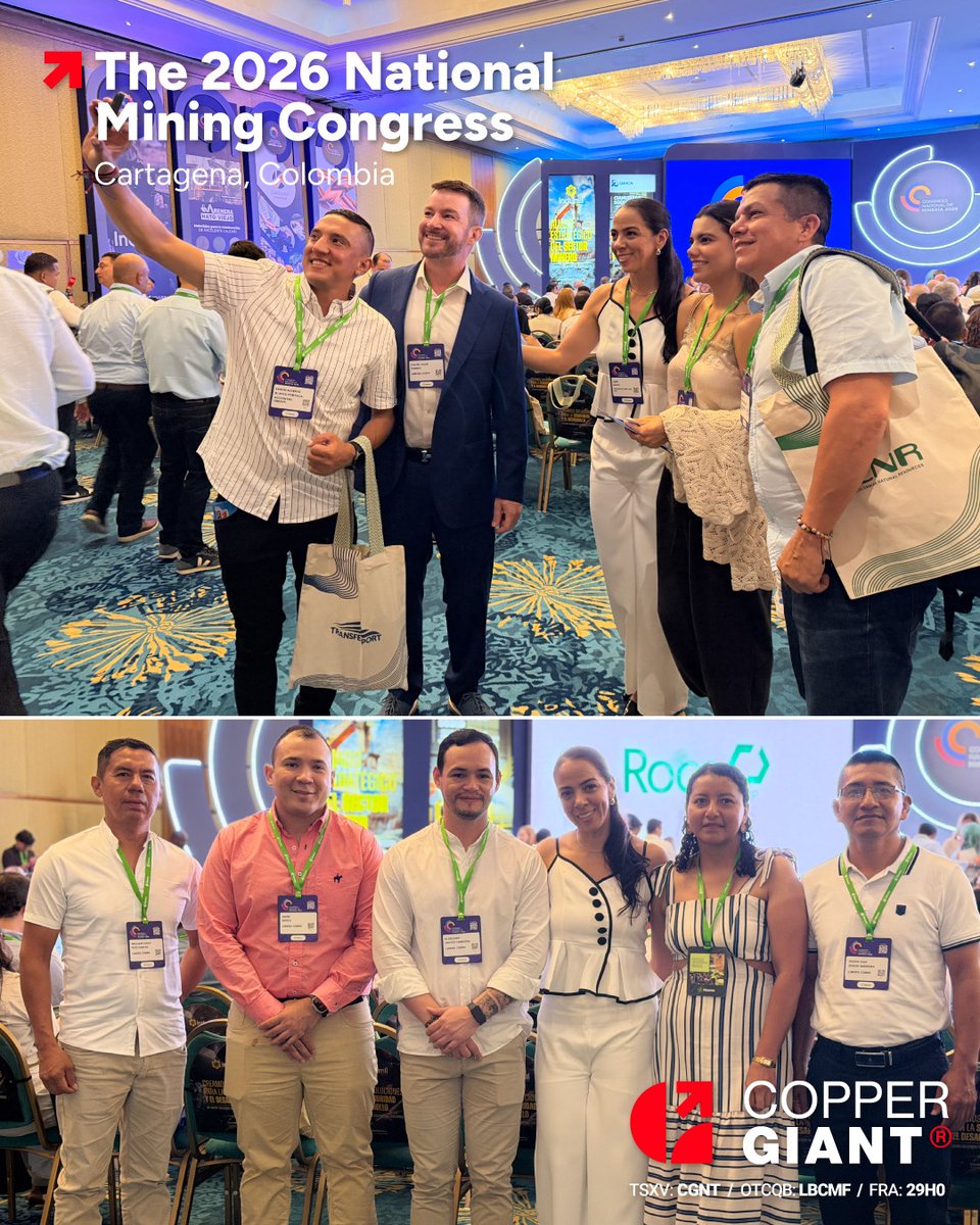 Cu_Giant's tweet photo. Copper Giant is participating in the National Mining Congress. Our presence supports industry dialogue and collaboration.
Together We Make a Difference.
#CopperGiant #NationalMiningCongress
$CGNT.V $LBCMF
Rise With Copper https://t.co/TMUg7DcoJk