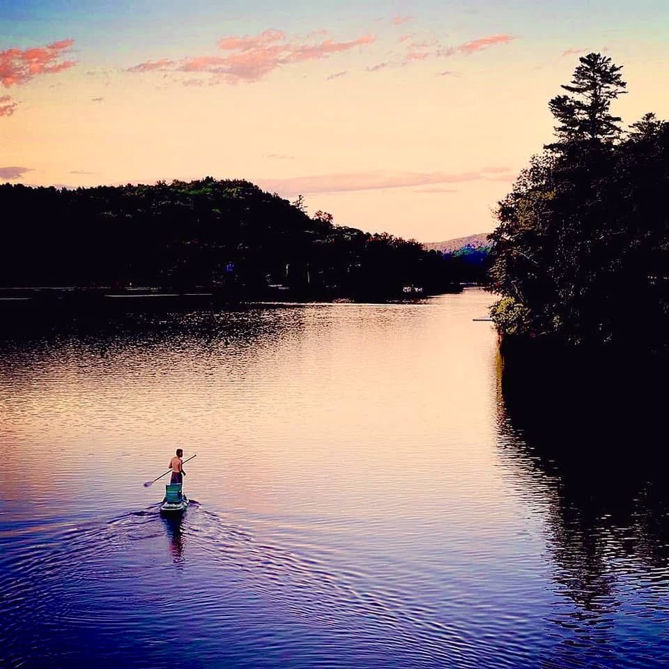 BryanMarquard's tweet photo. Late August Connecticut River scenes from 2022 (kayak) and 2021. When the world is troubling, I dip into past beauty. #sunset #nature @NHSierraClub https://t.co/K8YE4jGxJh