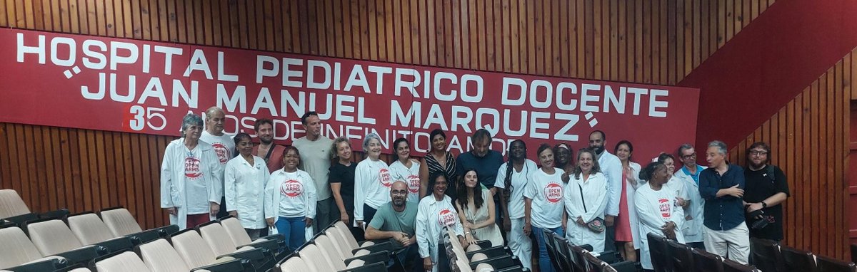 ACN_Cuba's tweet photo. 🏥🇨🇺 Hospital Pediátrico Juan Manuel Márquez, fue escenario de una emotiva jornada de agradecimiento por la segunda visita de @openarms_fund, que, entregó un nuevo donativo de insumos médicos, leche y medicamentos, sumándose a la solidaridad de la sociedad civil 🇲🇽.

#ACNreporta https://t.co/ra7ORJAu0y