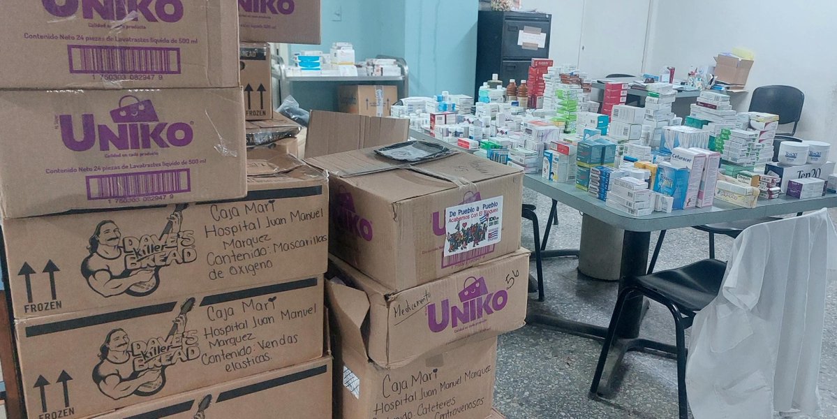 ACN_Cuba's tweet photo. 🏥🇨🇺 Hospital Pediátrico Juan Manuel Márquez, fue escenario de una emotiva jornada de agradecimiento por la segunda visita de @openarms_fund, que, entregó un nuevo donativo de insumos médicos, leche y medicamentos, sumándose a la solidaridad de la sociedad civil 🇲🇽.

#ACNreporta https://t.co/ra7ORJAu0y