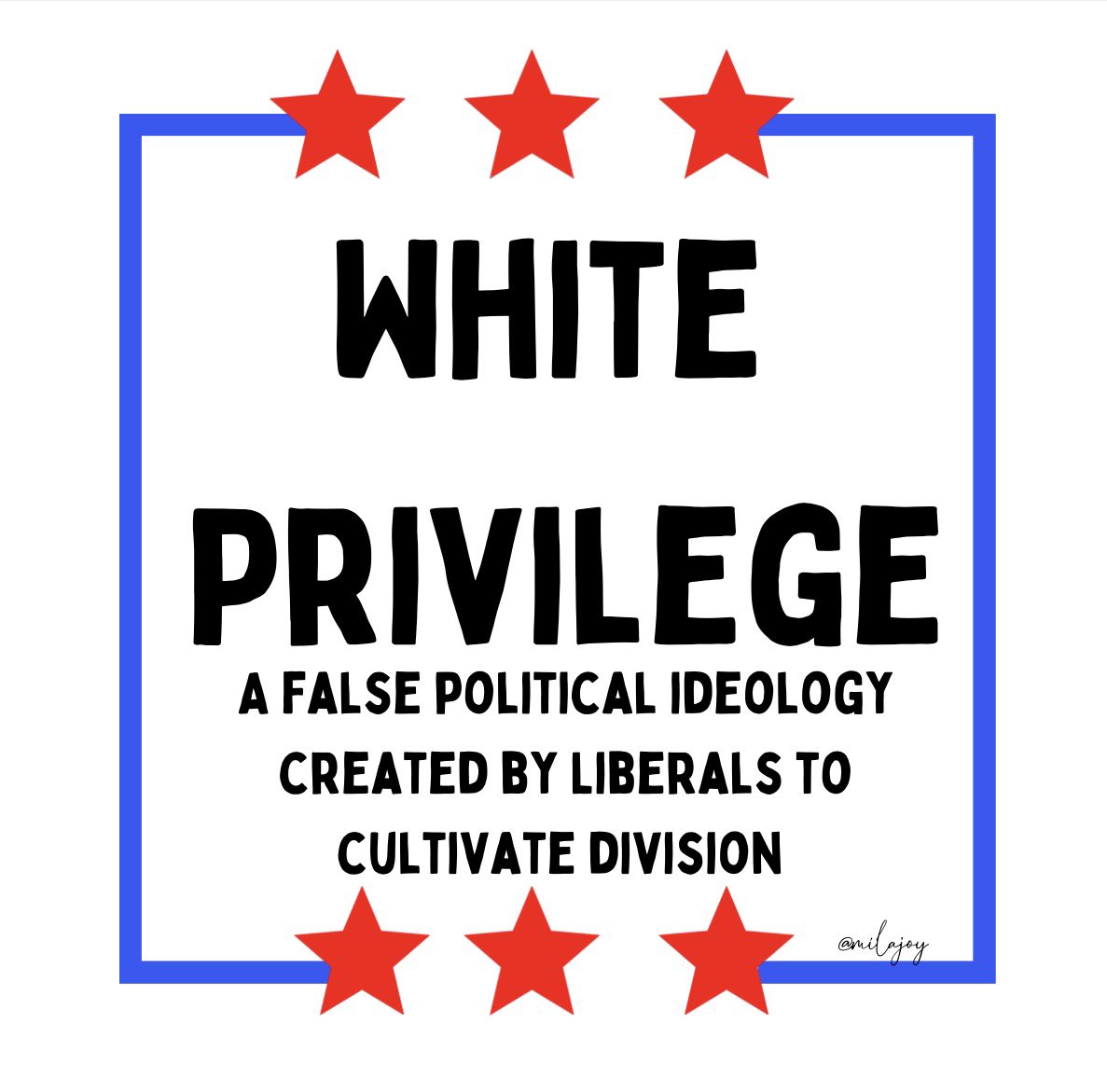 Milajoy's tweet photo. White privilege is a HOAX. https://t.co/0972a5Gp6W