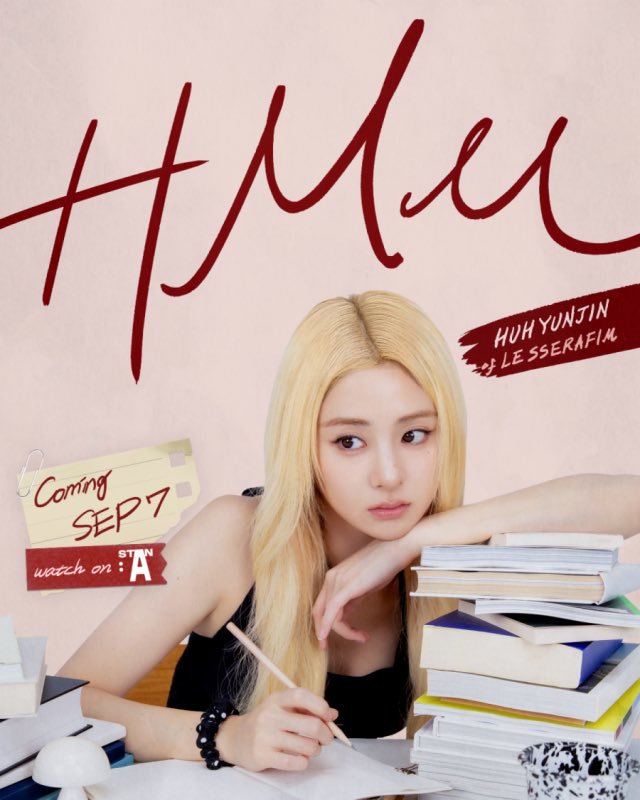 yunjinrs's tweet photo. YUNJIN’s ‘Huh’s Memo’/‘HMM’ will be STAN:A’s first English 8-episode video podcast series coming out every other Monday across their Spotify and YouTube starting on September 7 @ 7PM KST 🎙️🤍

—The listening essay highlights her personal notes, observations and late-night thoughts, bringing her candid voice and expressive storytelling to a new format. Shifting the spotlight from her dynamic stage persona to the thoughts and experiences that shape her beyond the stage, the show explores relatable themes such as daily routines, dreams and creative passion. Through her own stories and reflections, it offers listeners a closer look at HUH YUNJIN as both an artist and a young woman navigating creativity, identity and everyday life. She reflects on her own journey from growing up in the U.S. to discovering her passion for songwriting, sharing what she would tell her younger self about creative anxiety, self-acceptance and confidence.

 "I've been wanting to do a podcast for the longest time. I finally have made this dream come true.” 

#허윤진 #HUHYUNJIN #르세라핌