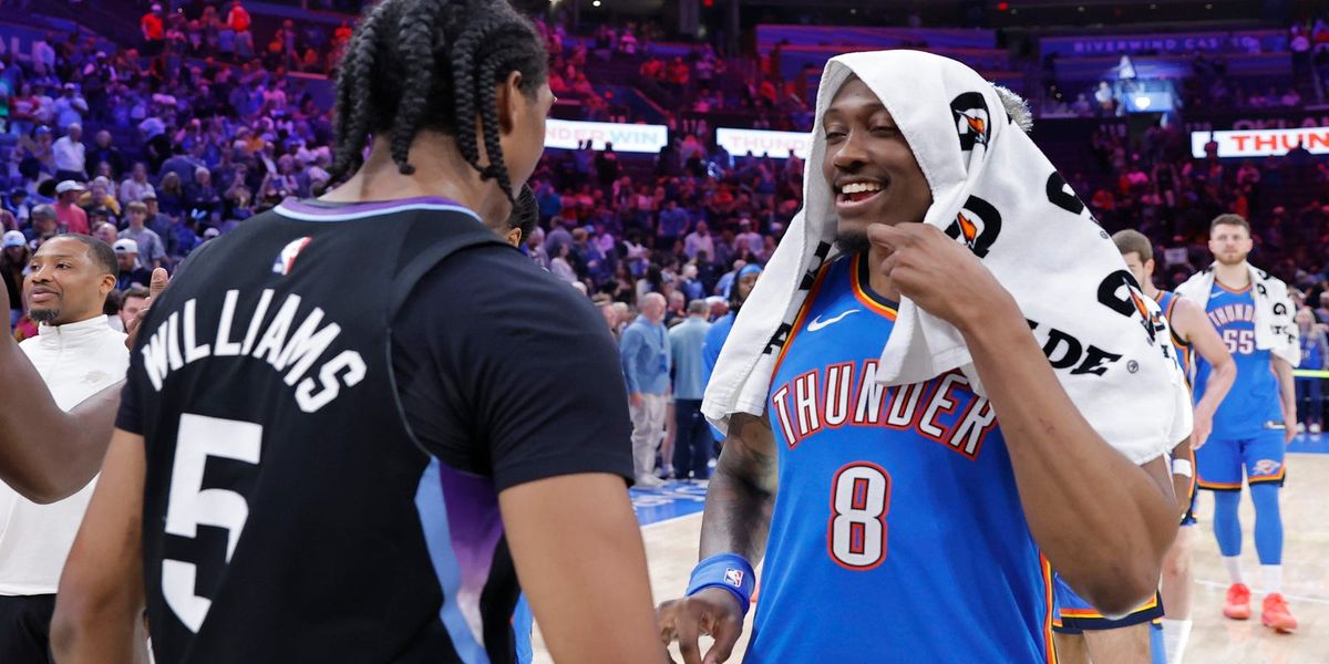 The_ThunderWire's tweet photo. Jalen Williams believes he's part of the best brother duo in NBA.

📸 Alonzo Adams, Alonzo Adams-Imagn Images https://t.co/lRIMcWUKfO https://t.co/JQlO1xc05s