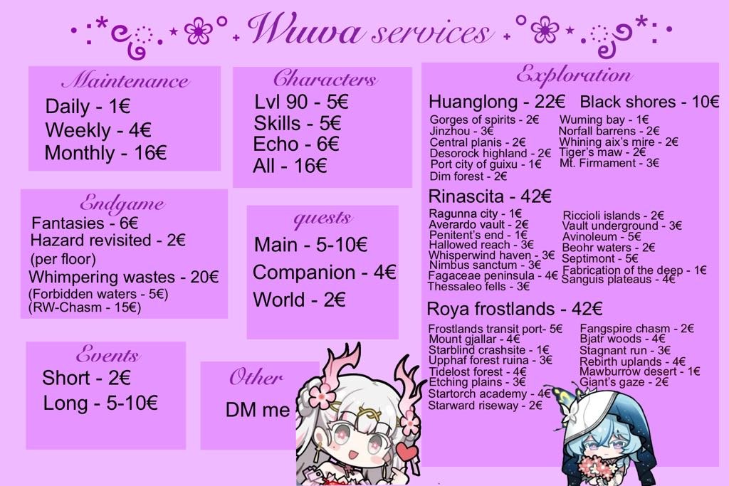 luell38's tweet photo. Hello, we're Lulu and Mimi, genshin, hsr and wuwa pilots.

🌙 If you don't have time to do exploration, build character or do quests - then you've come to the right place!
🌟 affordable prices
🌙 rts are highly appreciated
🌟 prices for services are below

#genshinpilot #genshin https://t.co/Uz2epaU8PG