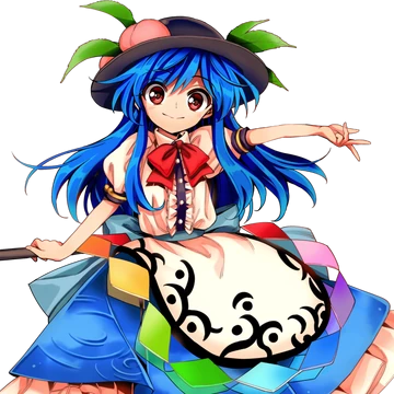 Sanae_mlemmlem's tweet photo. Did you know:

Tenshi Hinanwi has a rainbow color on her dress. This is a reference to the fact that she is gay!

Bravo ZUN! You thought of everything you genius! https://t.co/d8xQWwmSjB