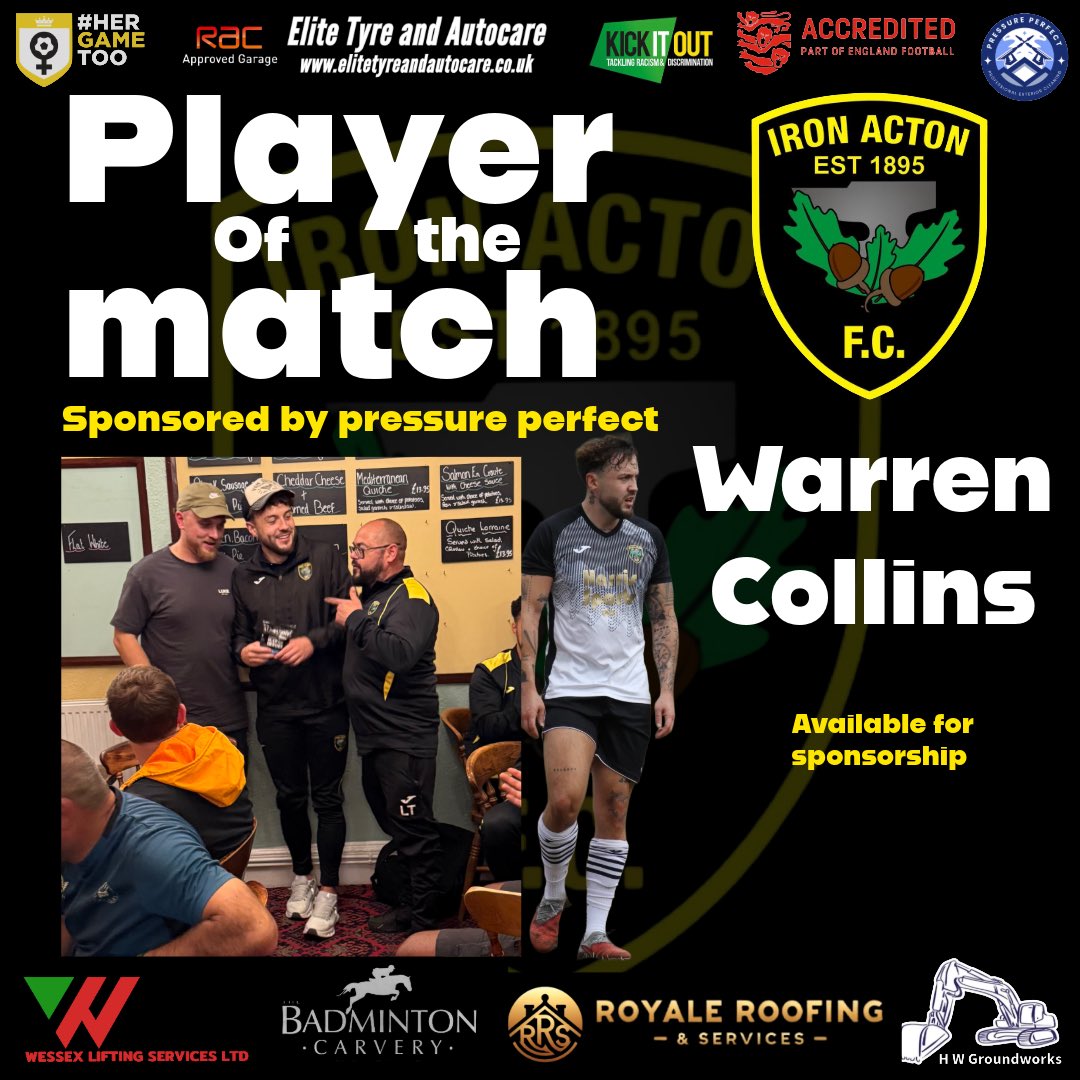acton_iron's tweet photo. The pressure perfect Player of the match last night was a close one with Deej grabbing two goals and two assists but @therealwazz just nicked it after an excellent performance in the middle of the park, also chipping in with an assist of his own. 💪🏻
#uptheirons 🔰 https://t.co/wJtqorSWHm
